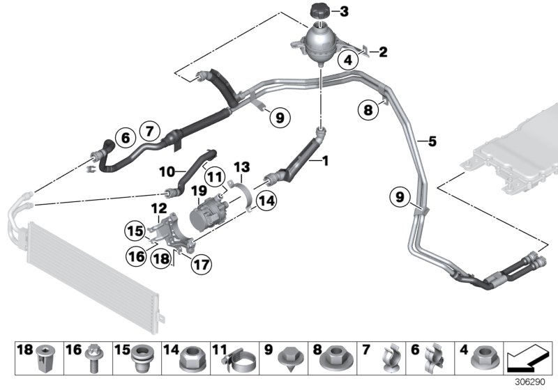 Cooling circuit, el. machine electronics