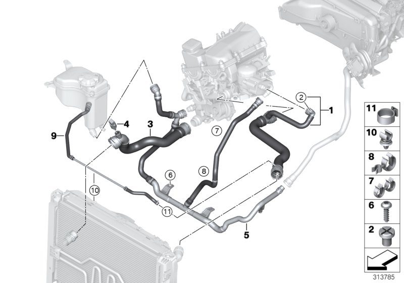 Cooling System Water Hoses