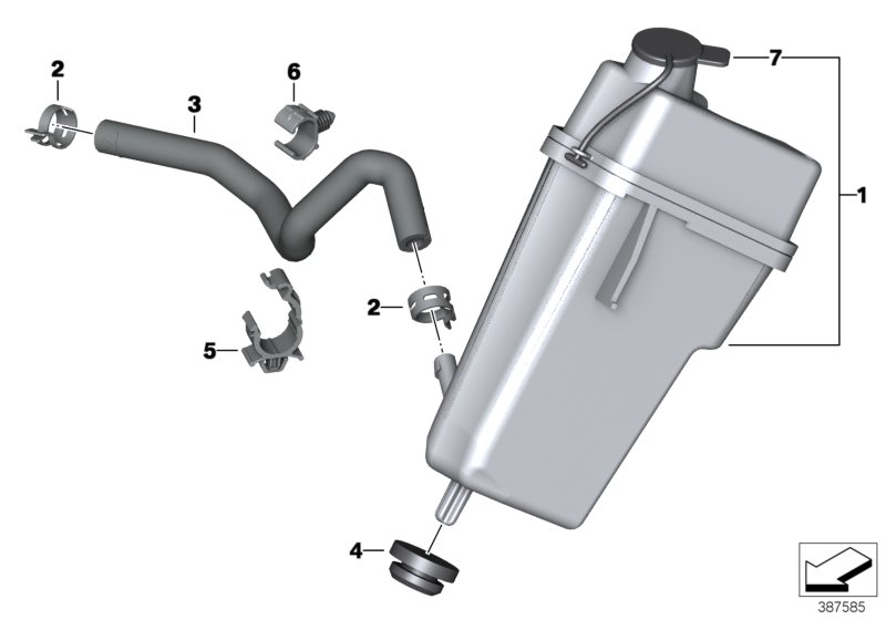 Expansion tank/tubing