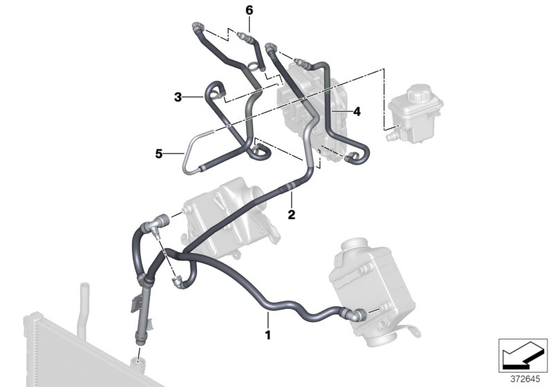 Cooling system coolant hoses