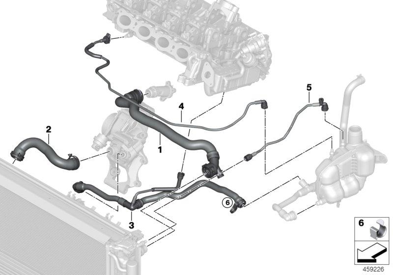 Cooling system coolant hoses