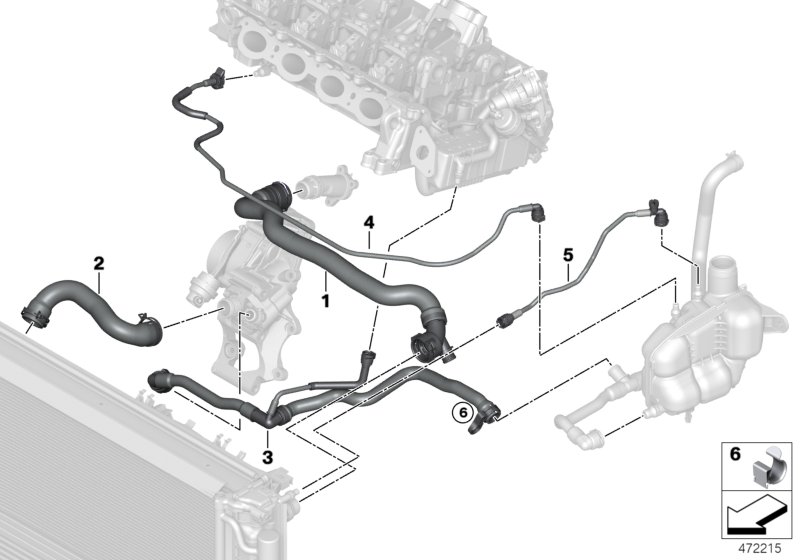 Cooling system coolant hoses