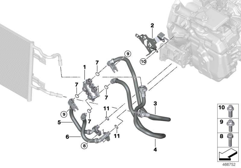 Transmission oil cooler line