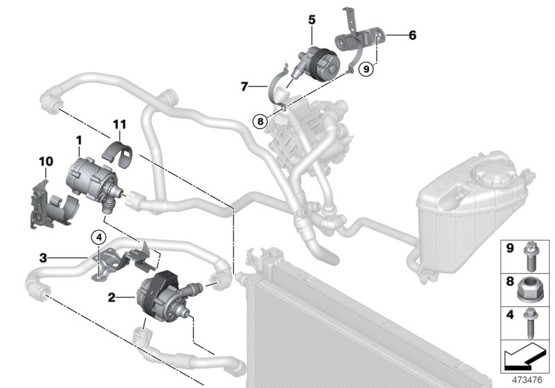 Electric water pump / mounting