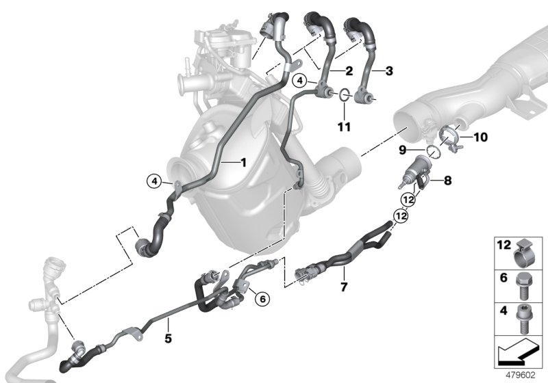 Cooling system - coolant hoses, engine