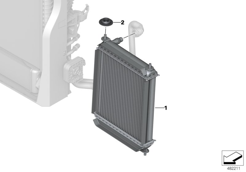 Additional cooler, wheel arch