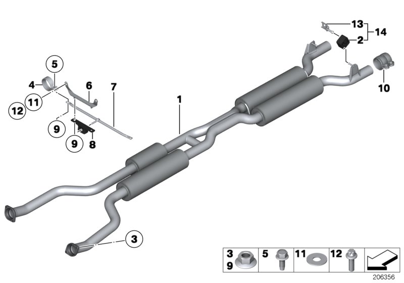 Front silencer