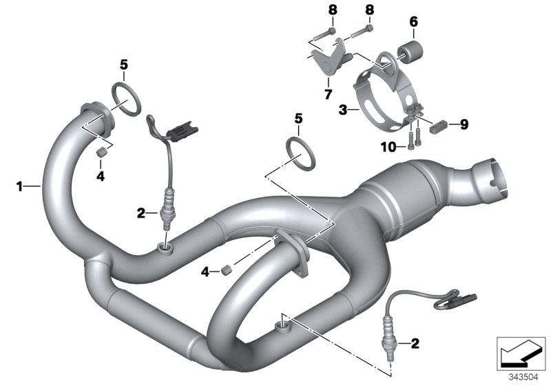 Exhaust system parts with mounting