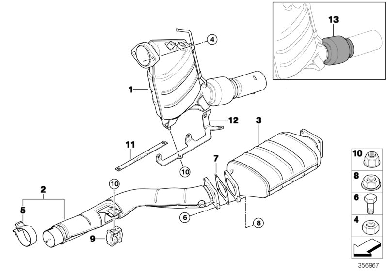 Catalyser/Diesel particulate filter