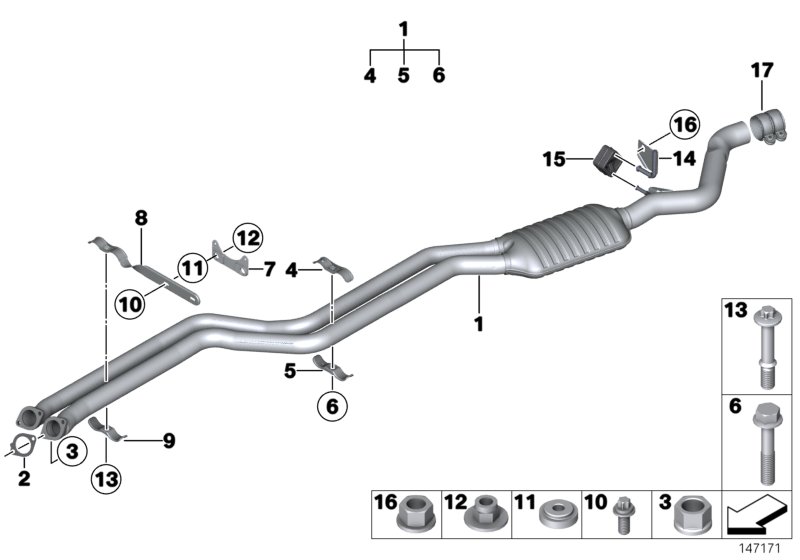 Front silencer