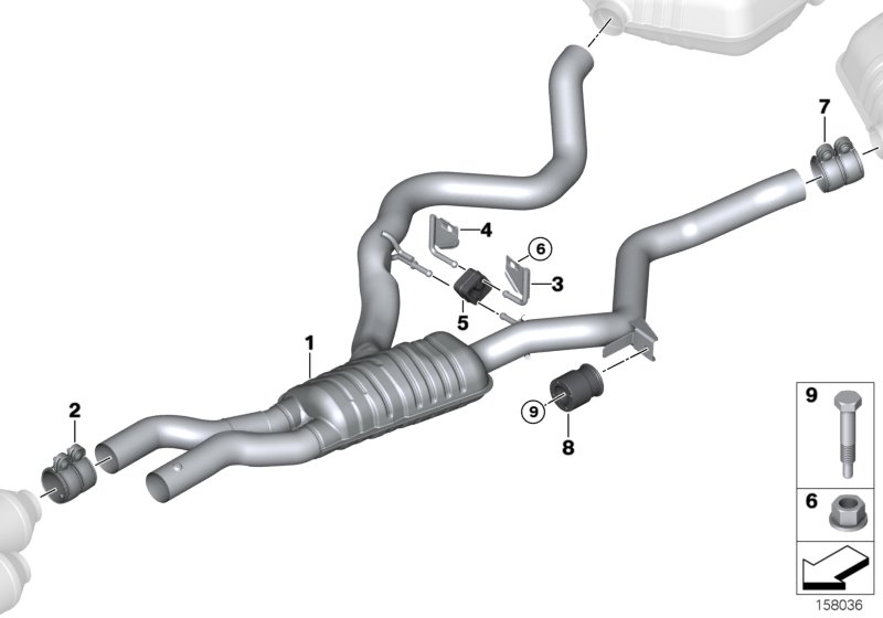 Centre muffler