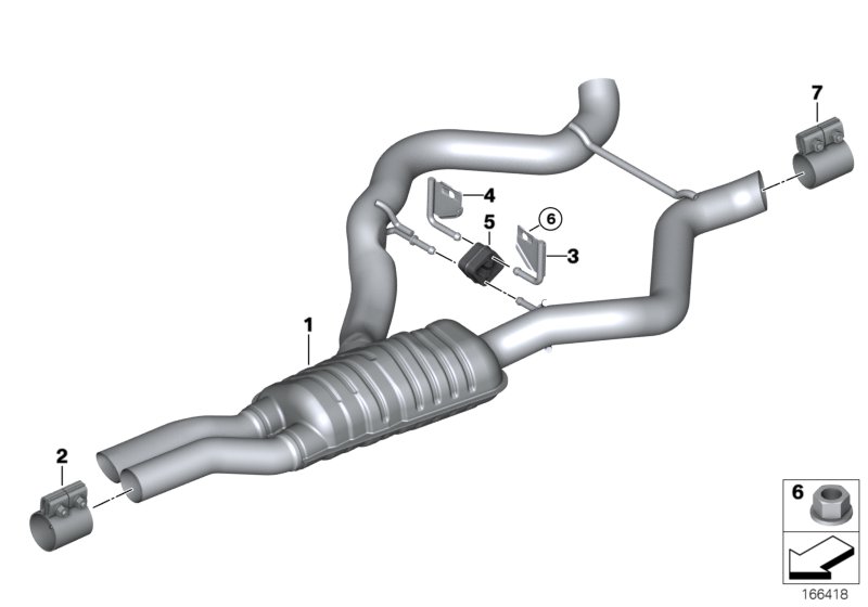 Centre muffler