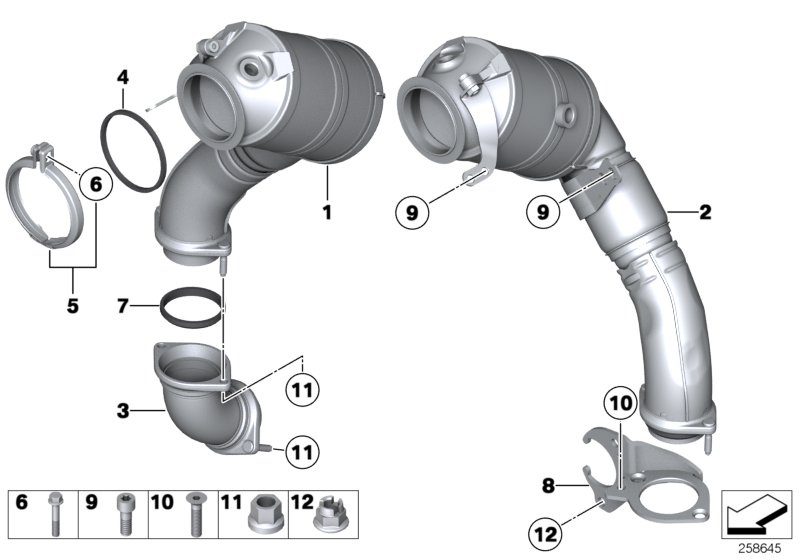 Exhaust manifold with catalyst