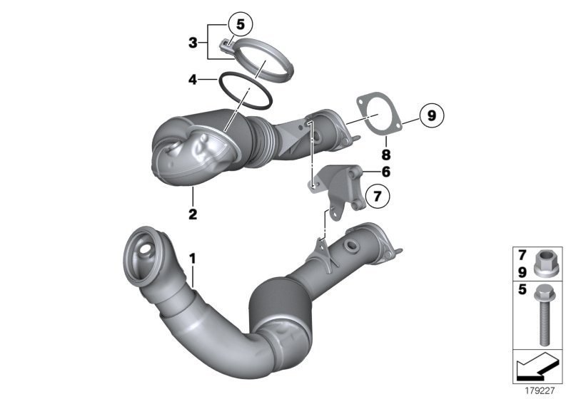 Engine-compartment catalytic converter