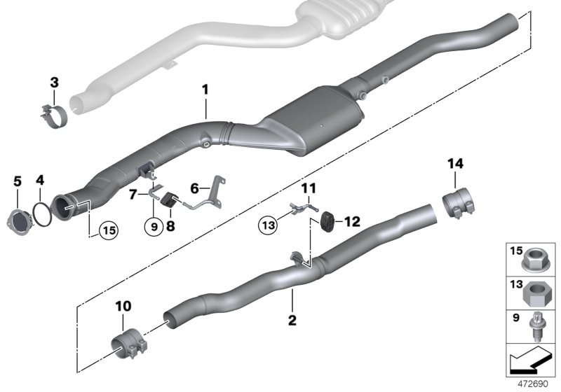 Centre muffler