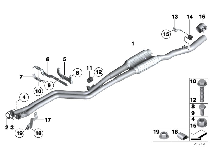 Front silencer