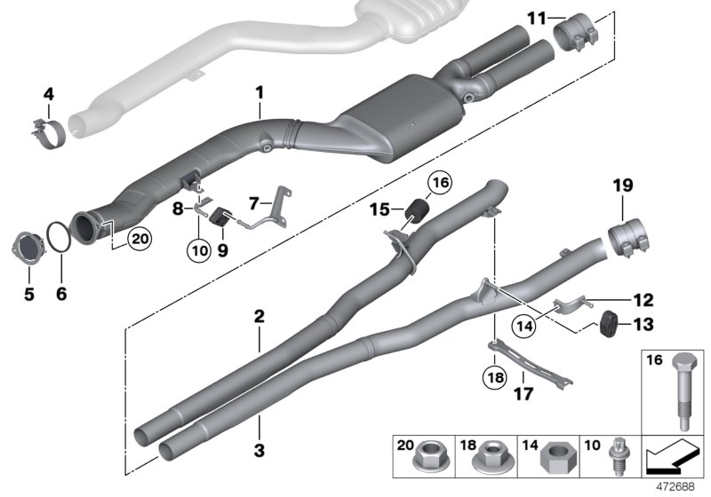 Centre muffler
