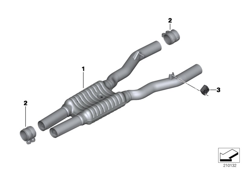 Centre muffler