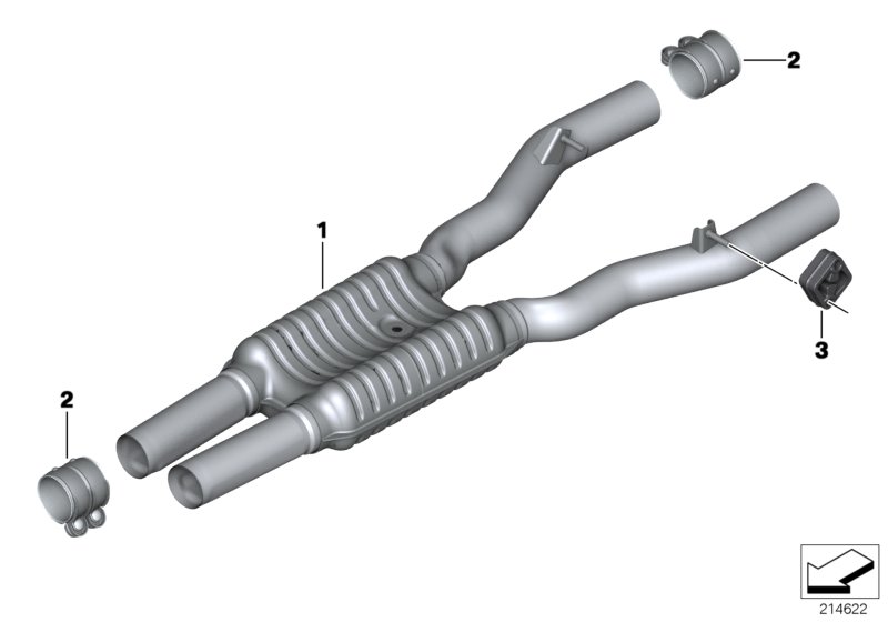 Centre muffler
