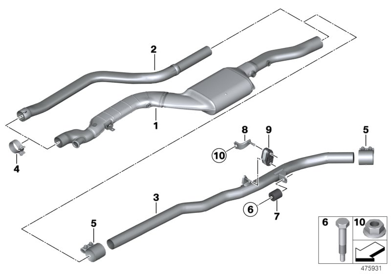 Front silencer