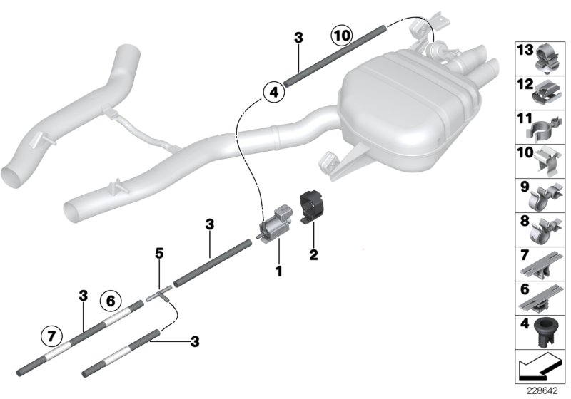 Vacuum control, exhaust flap