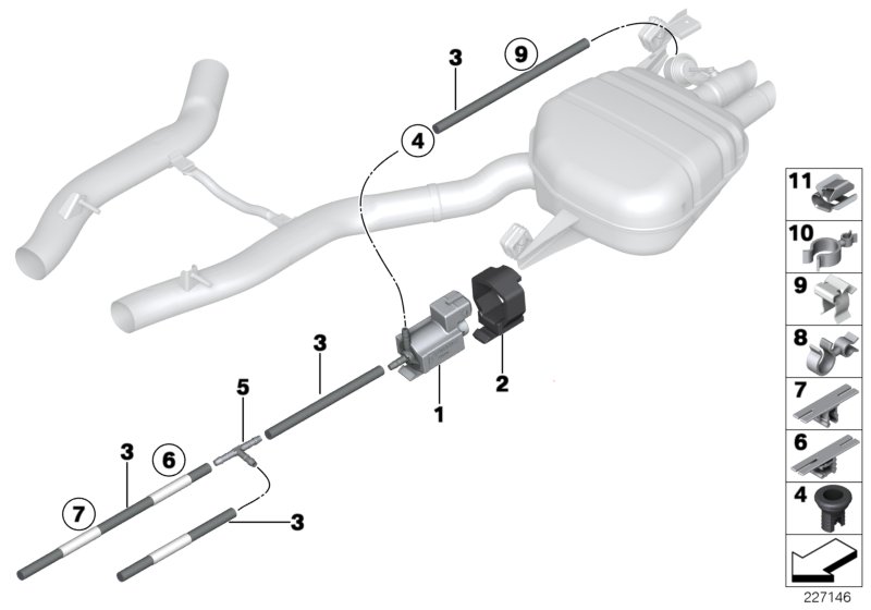 Vacuum control, exhaust flap