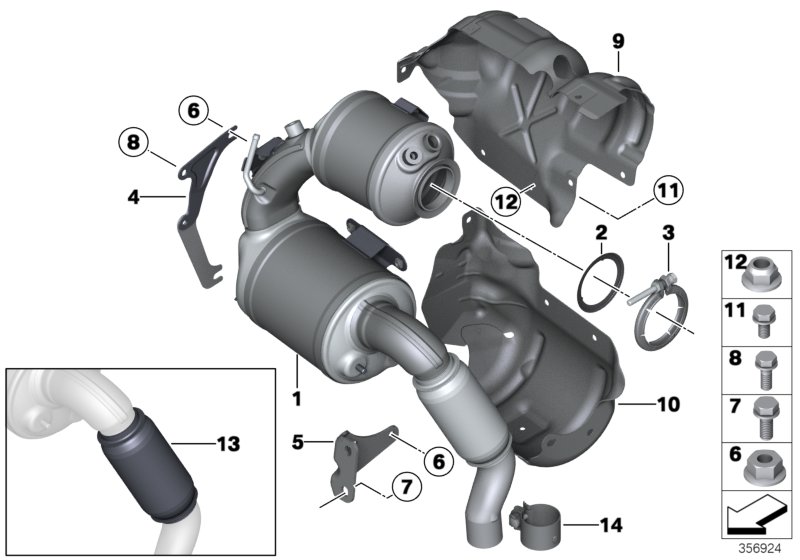 Catalyser/Diesel particulate filter