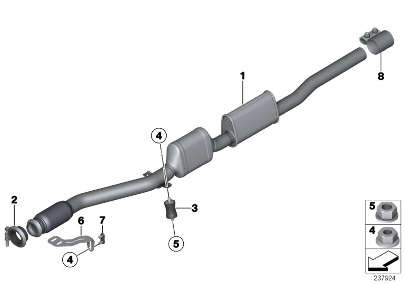 Front silencer