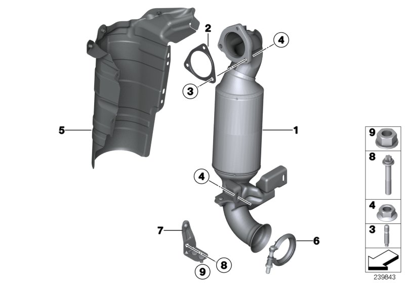 Exhaust manifold with catalyst