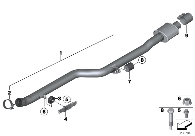 Front silencer