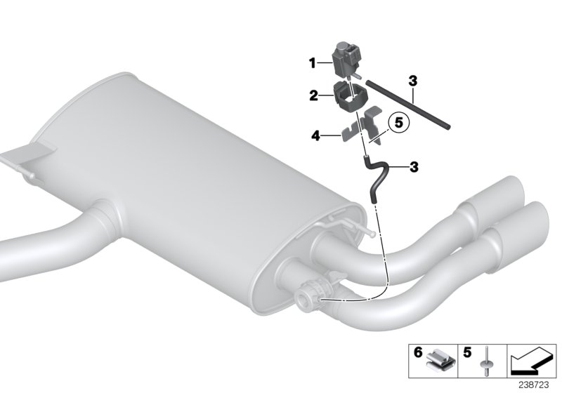 Vacuum control, exhaust flap