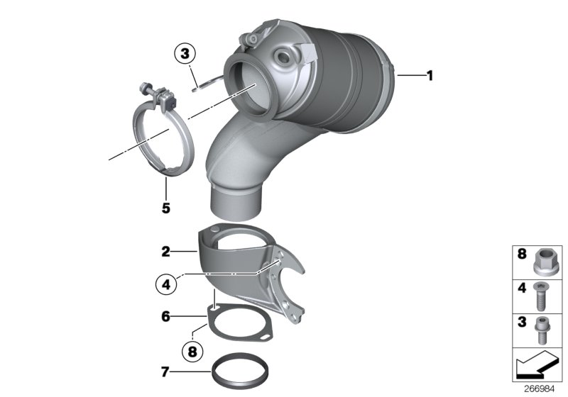 Exhaust manifold with catalyst