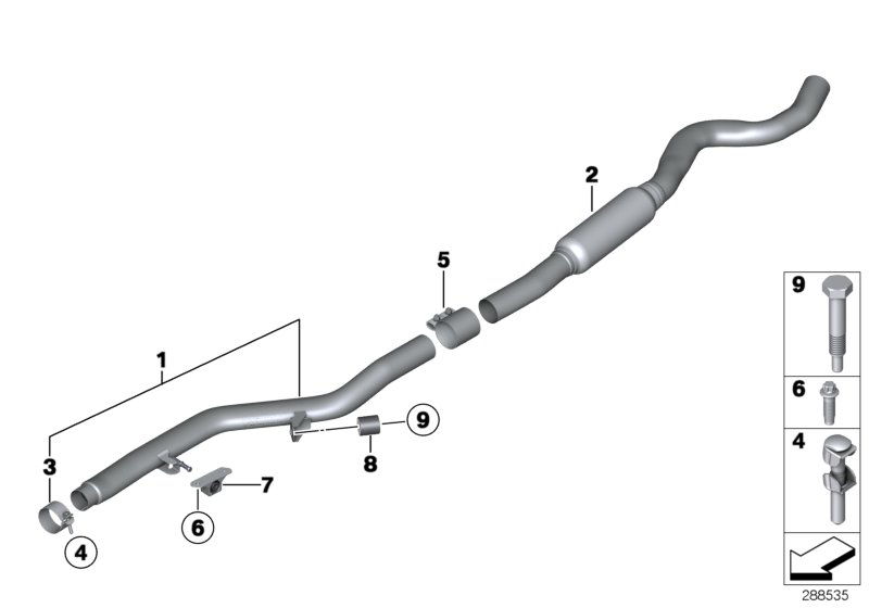 Front silencer