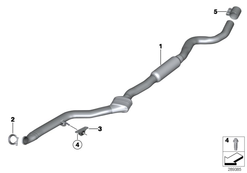 Catalytic converter/front silencer