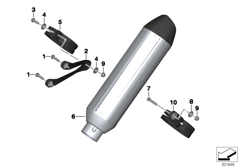 Rear silencer