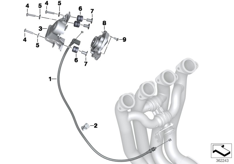 Actuator unit, exhaust flap, interf.pipe