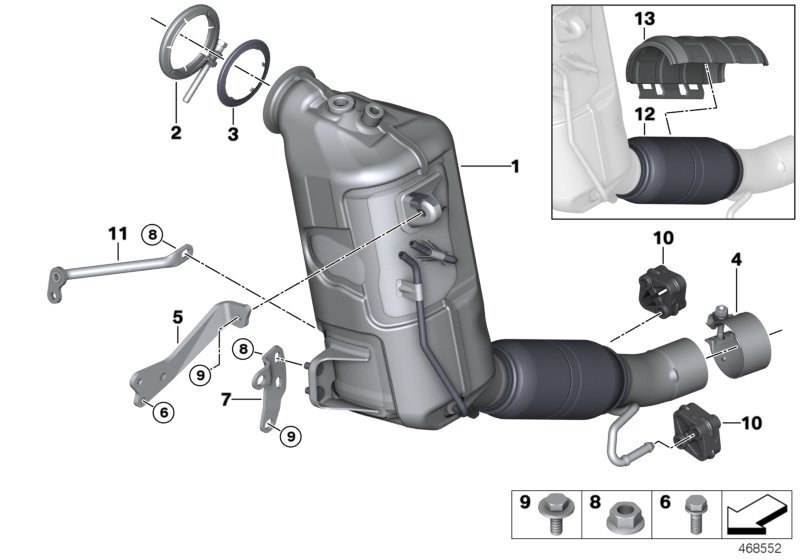 Catalyser/Diesel particulate filter