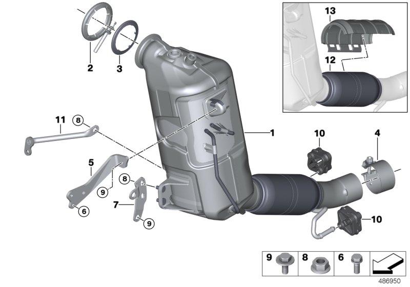 Catalyser/Diesel particulate filter