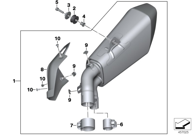 Rear silencer