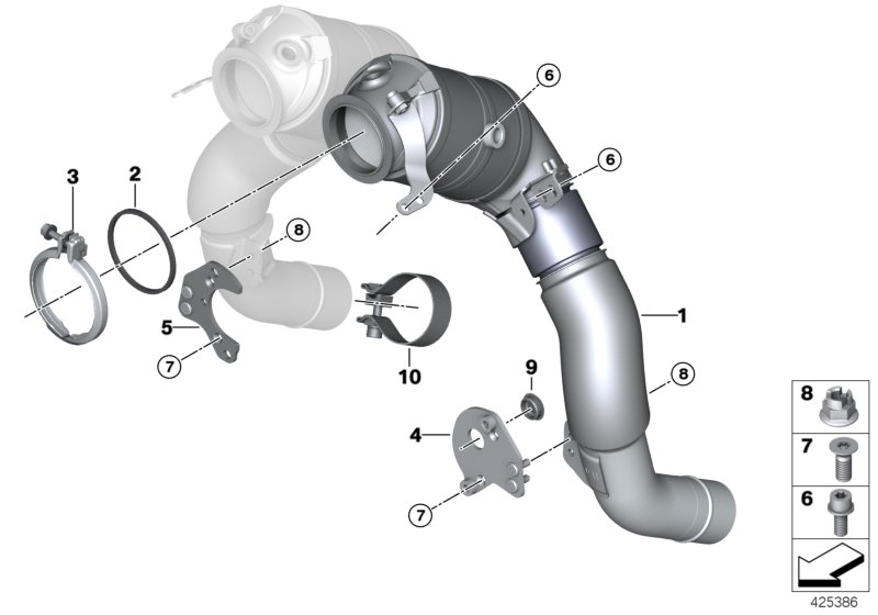 Engine-compartment catalytic converter