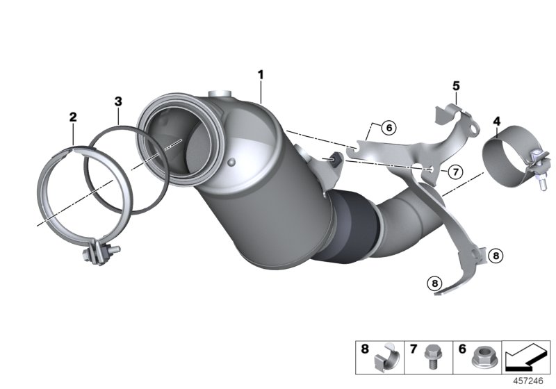 Engine-compartment catalytic converter
