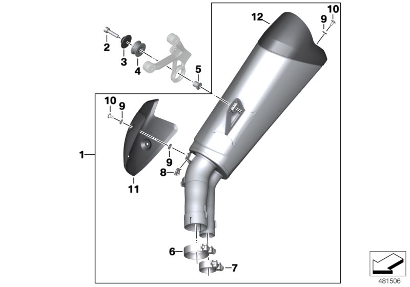 Rear silencer