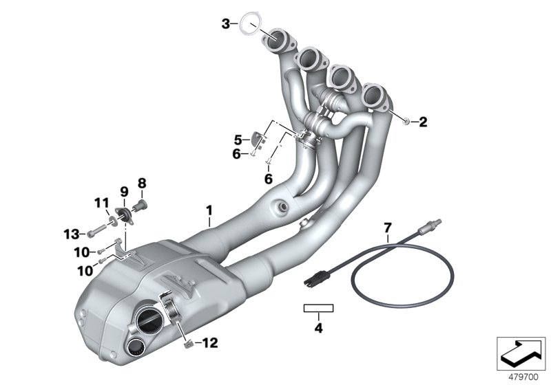 Manifold with front silencer