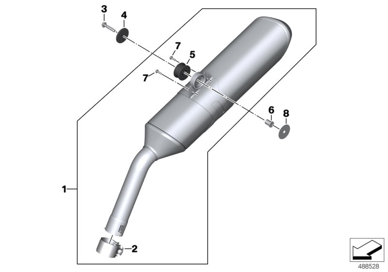 Rear silencer
