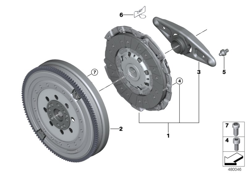 Clutch/twin mass flywheel