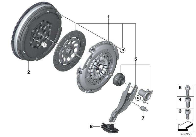 Clutch/twin mass flywheel