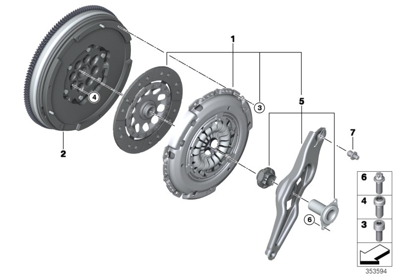 Clutch/twin mass flywheel