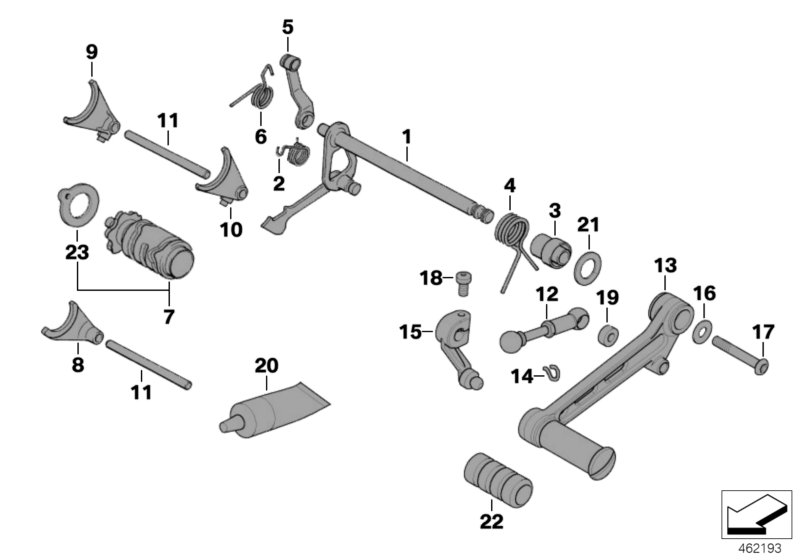 5-speed transmission shifting parts