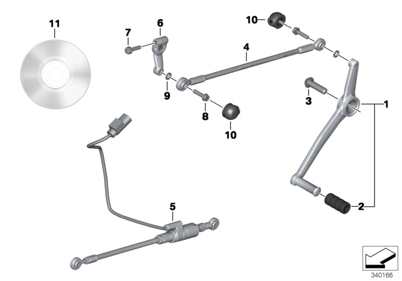 External gearshift parts/Shift lever