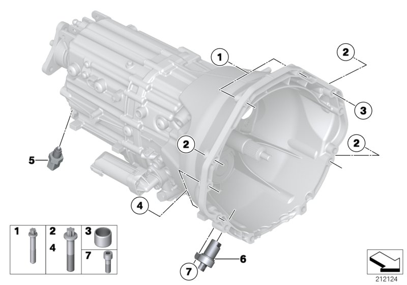 Transmission mounting parts